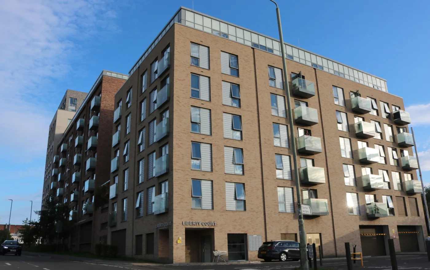 Liberty Court, Borehamwood, one of the newer blocks on the borough's 43,121 property tax base