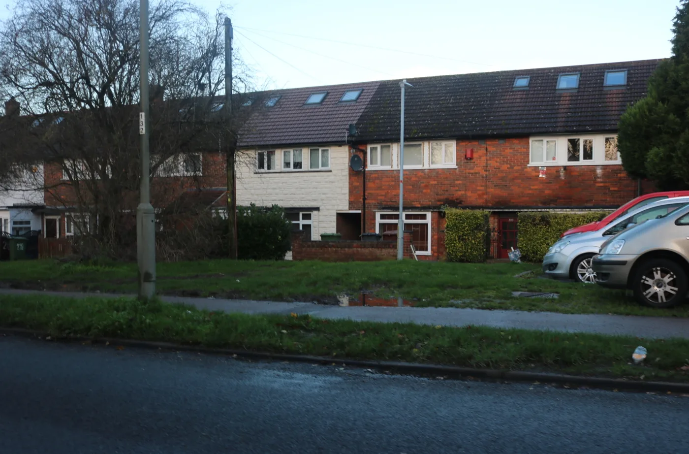 A terrace of post-war houses on Theobald Street, Borehamwood