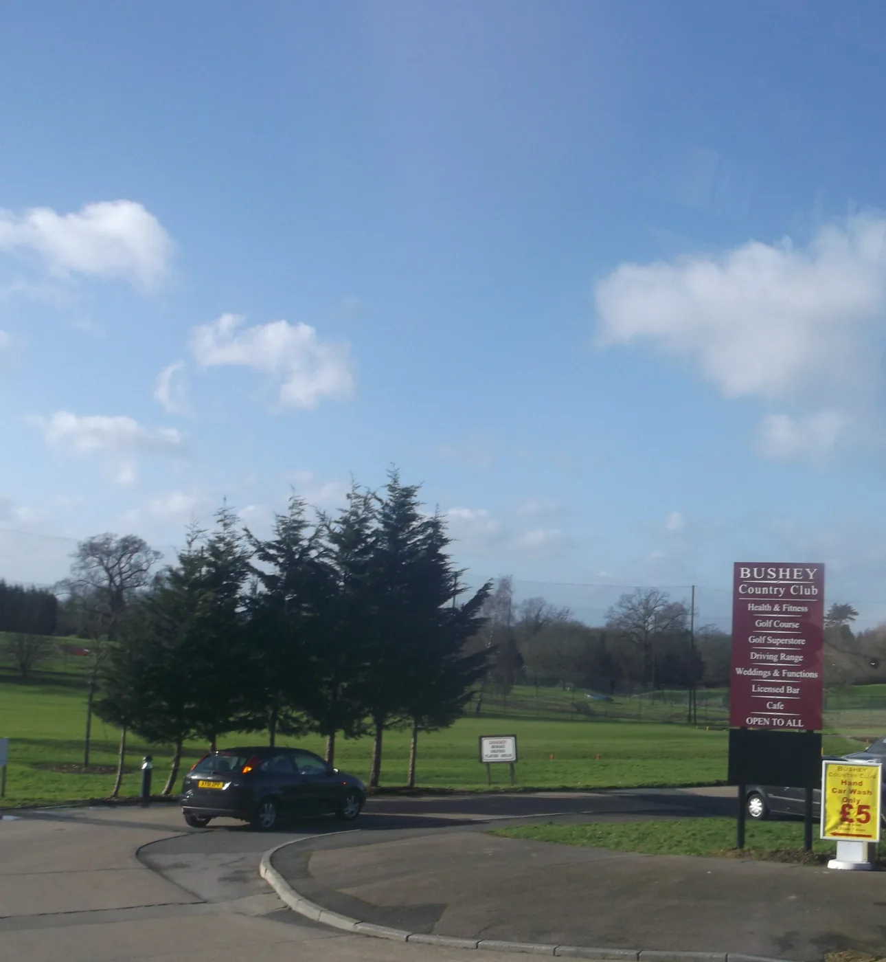 The entrance to Bushey Country Club, photographed in 2013 when the golf course was still open