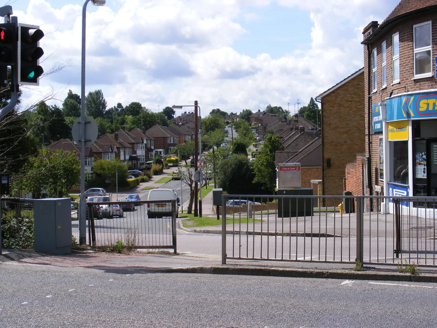 Semi-detached houses on Mimms Hall Road, Potters Bar. The Article 4 Direction covers all four of the town's borough wards