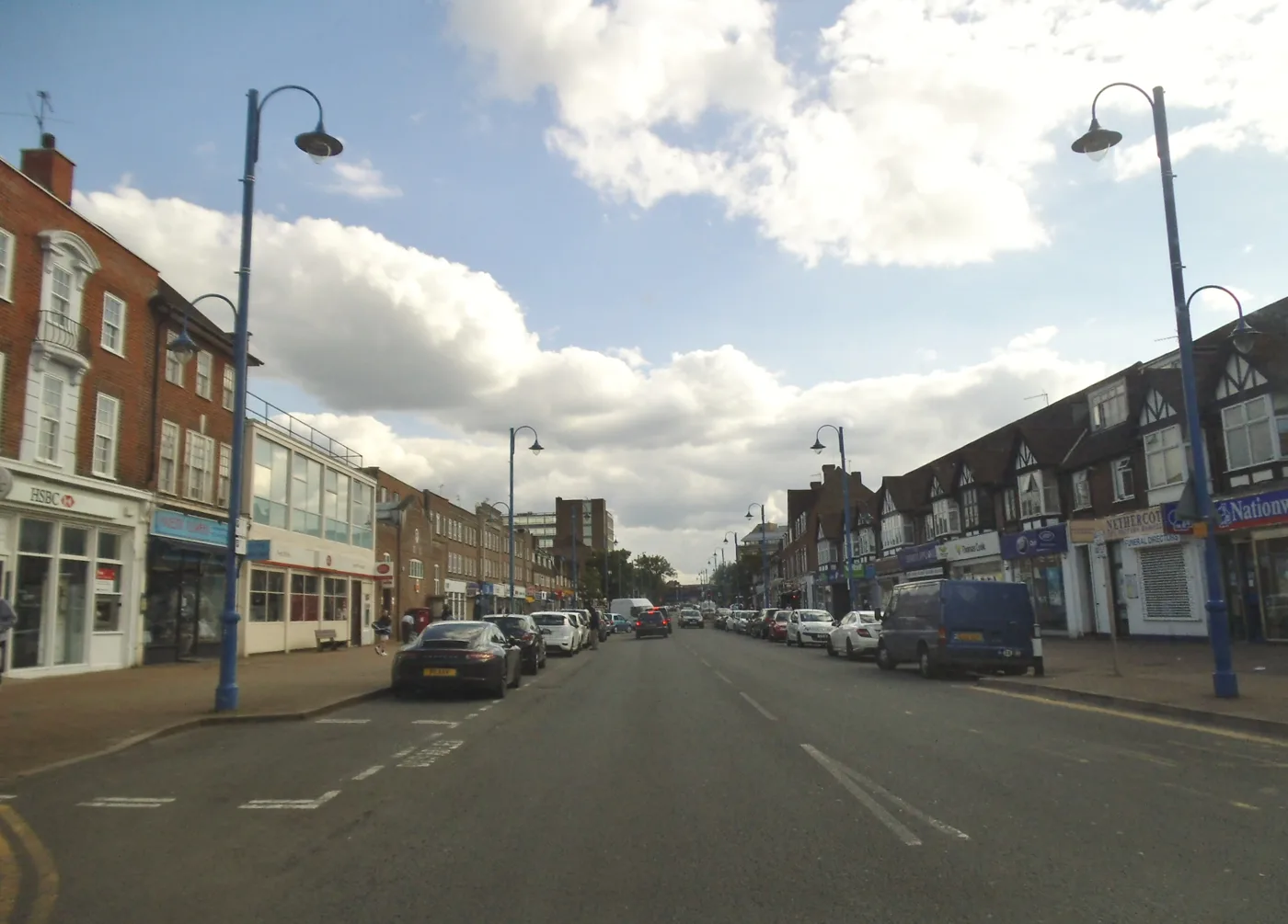 Darkes Lane, the main shopping street in Potters Bar